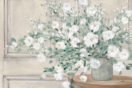 White Bouquet Neutral by Julia Purinton art print