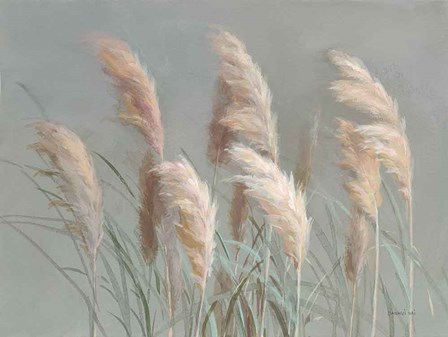 Pampas Grasses on Gray by Danhui Nai art print