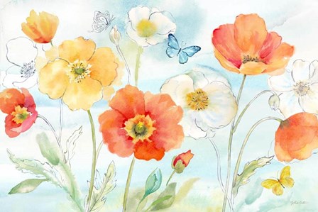 Happy Poppies I by Cynthia Coulter art print