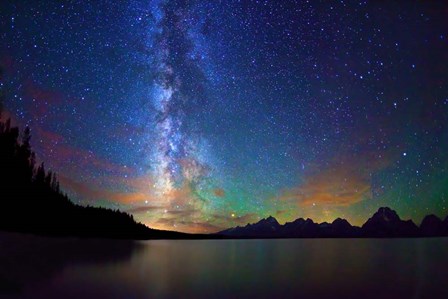 Milky Way Tetons Jackson Lake by Royce Bair art print
