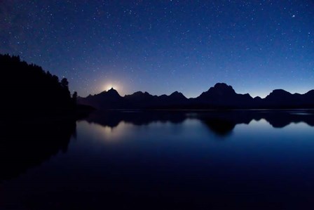 Teton Moonset over Jackson Lake by Royce Bair art print