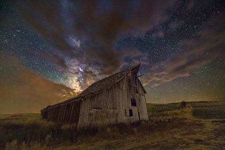 Milky Way Clouds thru Barn at St. Charles by Royce Bair art print