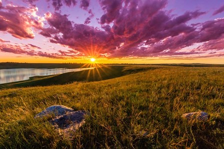 Sunset Over Lake Oahe by Andy Crawford Photography art print