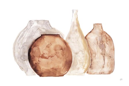 Earthy Neutral Vases IV by Chris Paschke art print