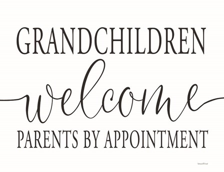 Grandchildren Welcome by Lettered &amp; Lined art print