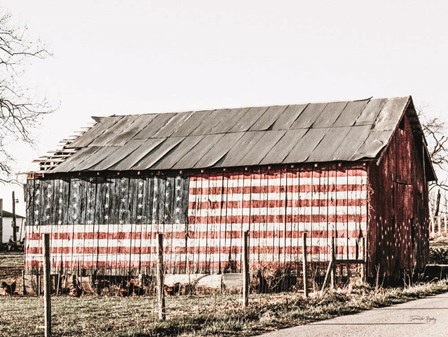 American Flag Barn by Jennifer Rigsby art print