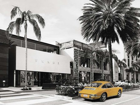 Rodeo Drive, Beverly Hills, California (BW) by Julian Lauren art print