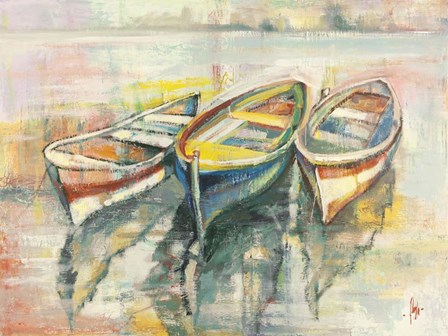 Barche all&#39;ormeggio by Luigi Florio art print