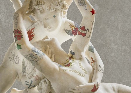 Tattooed Lovers (Cupid &amp; Psyche) by Steven Hill art print