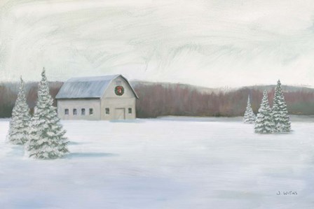Holiday Winter Barn by James Wiens art print