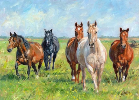 Wild Horses by David Stribbling art print