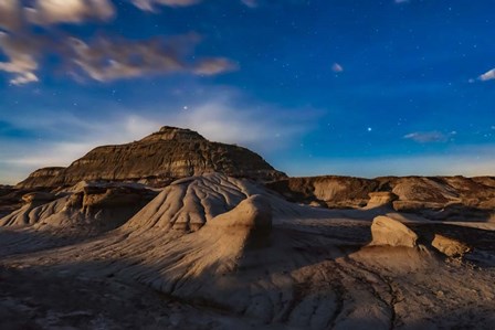 Moonrise, Dinosaur Provincial Park by Alan Dyer/Stocktrek Images art print