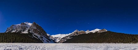 Panorama Of Lake Louise Under Winter Moonlight by Alan Dyer/Stocktrek Images art print