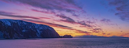 Sunset Over the Sea Cliffs Of Finnkirka, Norway by Alan Dyer/Stocktrek Images art print
