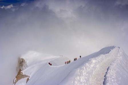 Mountaineering on the Path from the Aiguille Du Midi, France by Giulio Ercolani/Stocktrek Images art print