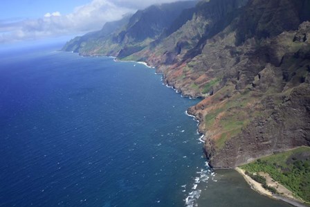 Aerial View Of Na Pali Coast by Ryan Rossotto/Stocktrek Images art print