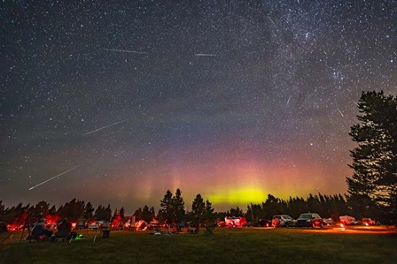 The Perseid Meteor Shower and An Aurora by Alan Dyer/Stocktrek Images art print