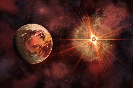 An Alien Exoplanet Orbiting Its Distant Sun 2 by Mark Stevenson/Stocktrek Images art print