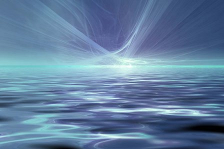 Fantastic Glowing Light Or Solar Wind Over Water Surface by Bruce Rolff/Stocktrek Images art print
