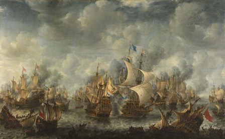 The Battle of Ter Heijde naval battle during the First Anglo-Dutch War by Vernon Lewis Gallery/Stocktrek Images art print