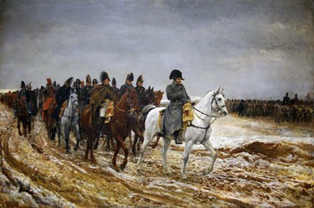 Napoleon Bonaparte returning from Soissons after the Battle of Laon by Vernon Lewis Gallery/Stocktrek Images art print