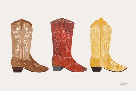 Western Cowgirl Boot VII by Courtney Prahl art print
