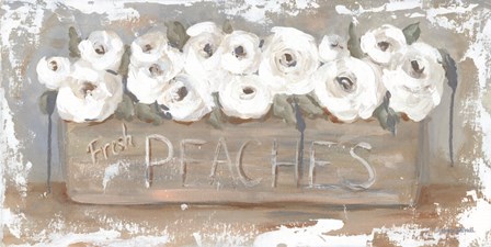 Peach Box Florals by Mackenzie Kissell art print