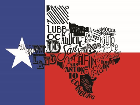 Texas Flag by Jace Grey art print