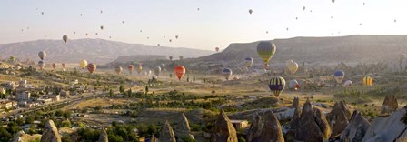 Air Balloons in Goreme, Cappadocia, Turkey by Pangea Images art print