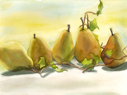 Pears In A Row 1 by Doris Charest art print