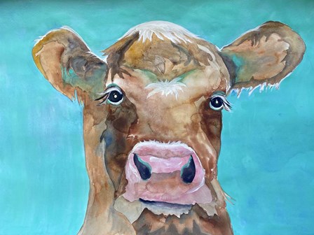 Gazing Cow 1 by Doris Charest art print