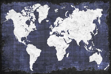 World Map by Kimberly Allen art print