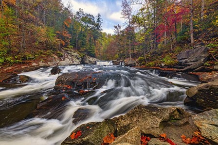 Autumn Below Baby Falls.tif by Andy Crawford Photography art print
