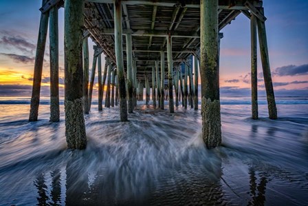 Under The Pier at Dawn by Rick Berk art print