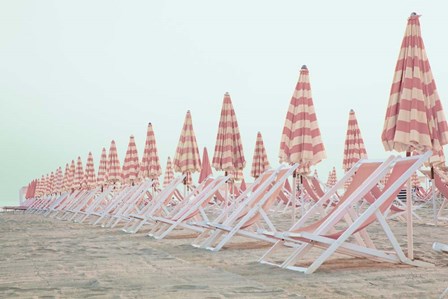 Pink Umbrellas by Aledanda art print