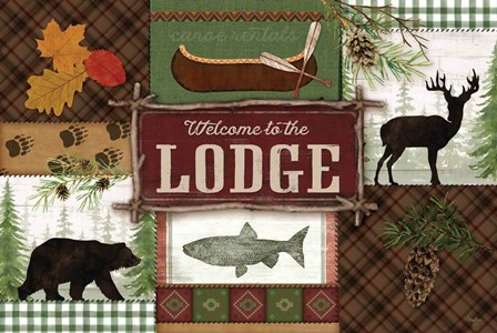 Welcome to the Lodge by Mollie B. art print