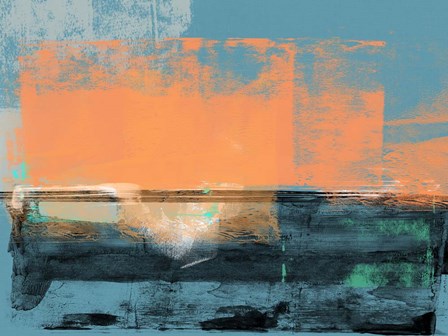 Abstract Blue and Orange I by Alma Levine art print