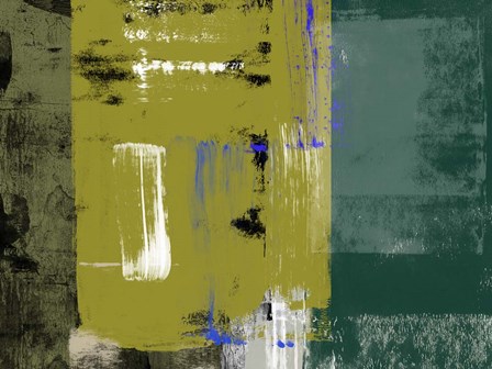 Olive Green Abstract by Alma Levine art print