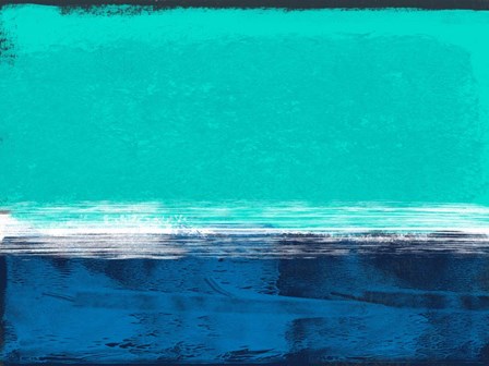 Abstract Blue and Turquoise by Alma Levine art print