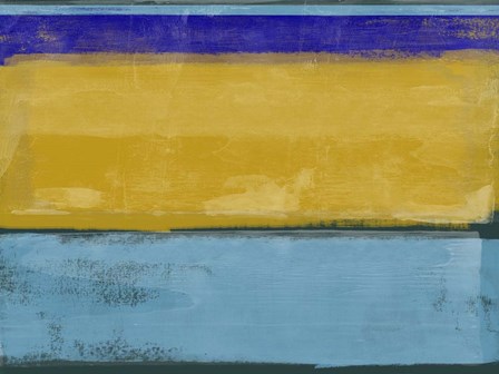 Abstract Ochre and Blue I by Alma Levine art print