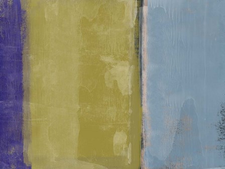 Abstract Blue and Ochre by Alma Levine art print
