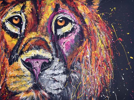 Lion Face by Jenn Seeley art print