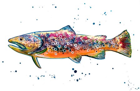 Colorful Trout by Jenn Seeley art print