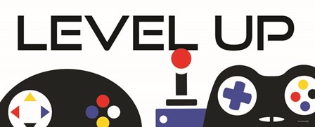Level Up with Controllers by Yass Naffas Designs art print