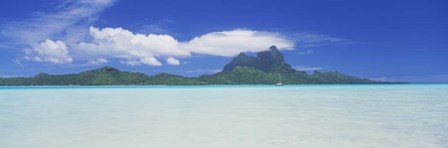 Boat In The Ocean, Bora Bora, French Polynesia by Panoramic Images art print