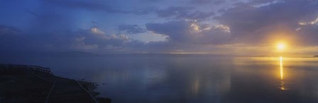 Sunrise over a lake, Yellowstone National Park, Wyoming by Panoramic Images art print