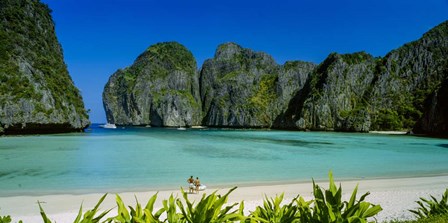 Couple standing on the beach, Thailand by Panoramic Images art print