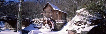 Watermill in a forest, Glade Creek Grist Mill, West Virginia by Panoramic Images art print
