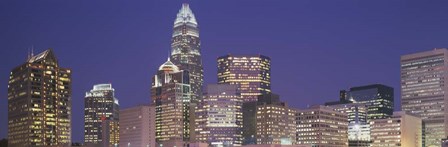 Buildings in a city, Charlotte, North Carolina by Panoramic Images art print