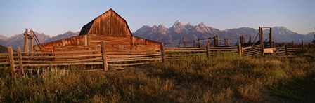 Exterior of a barn, Grand Teton National Park, Wyoming by Panoramic Images art print